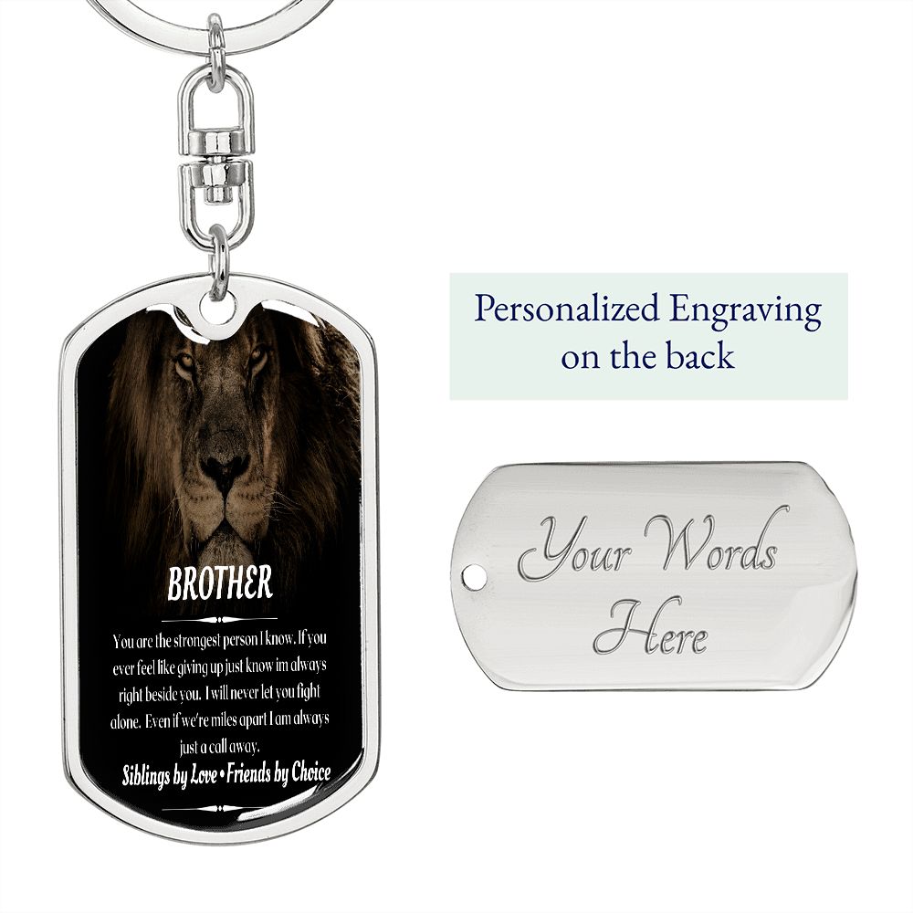 To My Brother - Dogtag Keychain