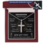 Grandson - Personalized Cross Necklace