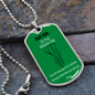 Adoption Son - Elephant - Green Dog Tag
