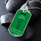 Adoption Son - Elephant - Green Dog Tag