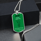 Adoption Son - Elephant - Green Dog Tag