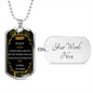 Military Dad - Love Daughter - Dog Tag
