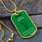 Adoption Son - Elephant - Green Dog Tag