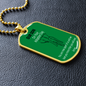 Adoption Son - Elephant - Green Dog Tag