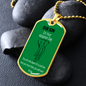 Adoption Son - Elephant - Green Dog Tag