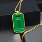 Adoption Son - Elephant - Green Dog Tag