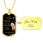 To My Husband - Dog Tag
