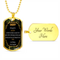 Military Dad - Love Daughter - Dog Tag