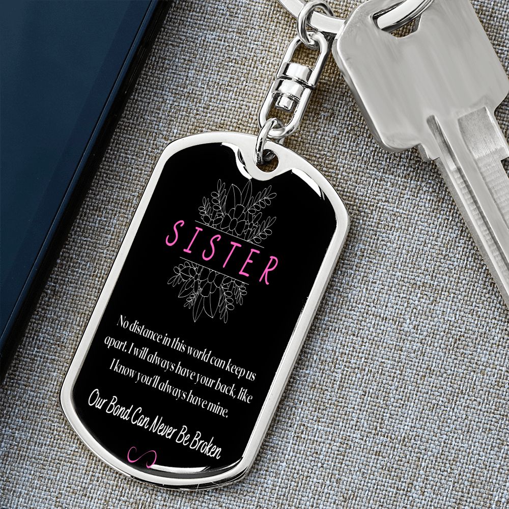 To My Sister - Dogtag Keychain