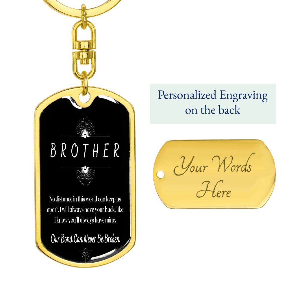 To My Brother - Dogtag Keychain