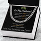 To My Husband - Winter Cuban Link Chain