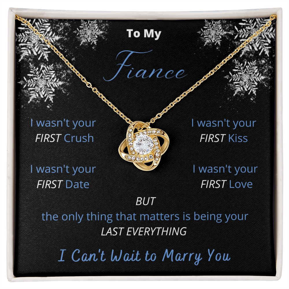 To My Fiance - Winter Love Knot Necklace