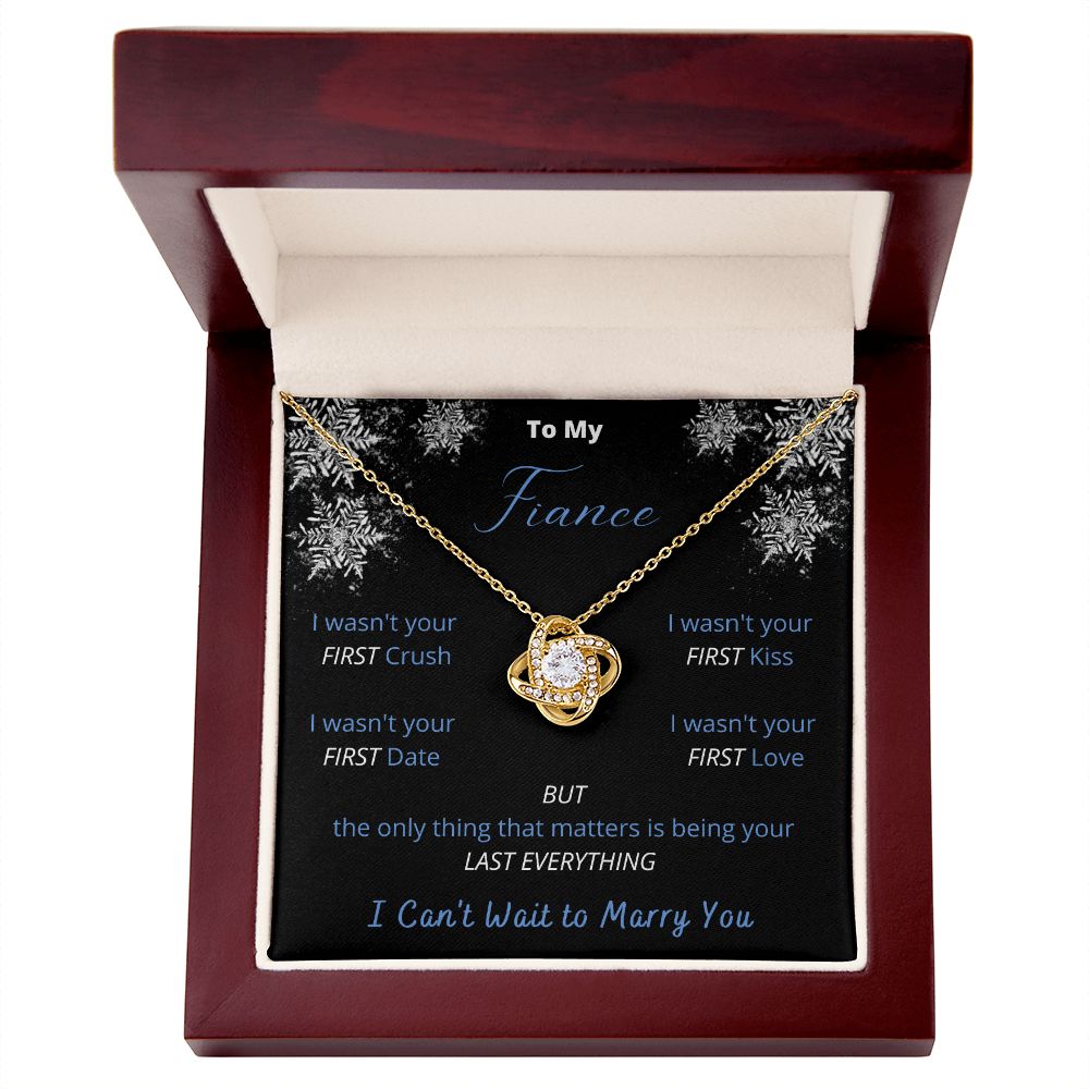 To My Fiance - Winter Love Knot Necklace