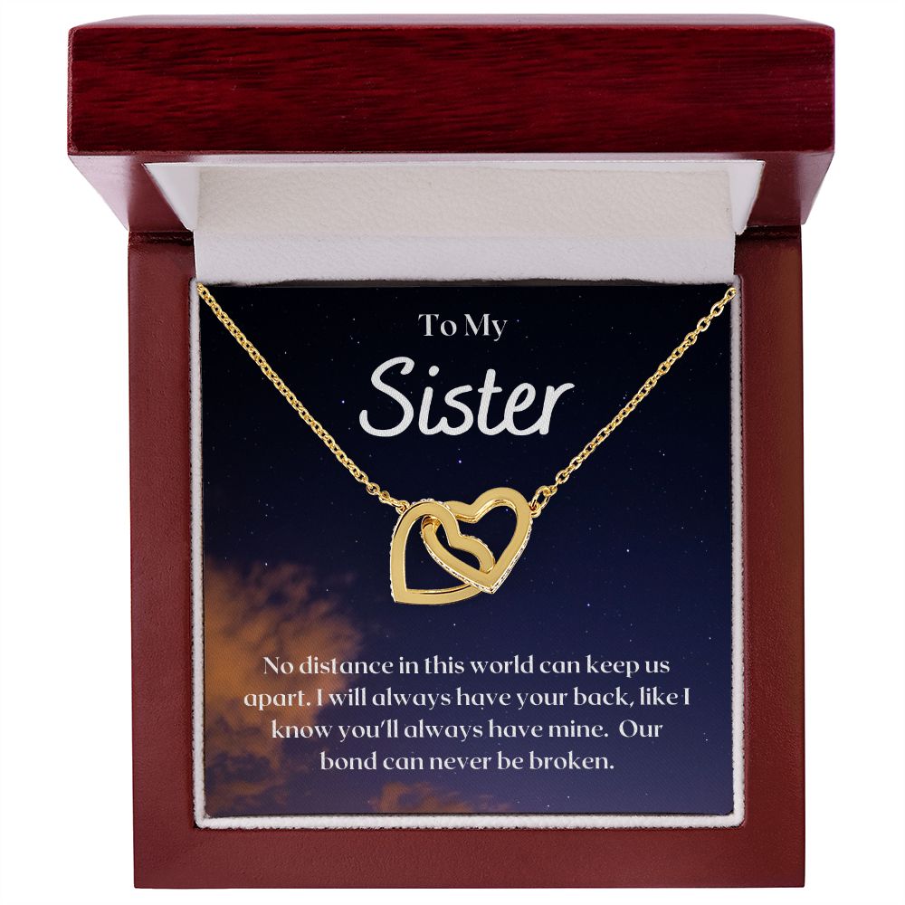 To My Sister - Interlocking Hearts