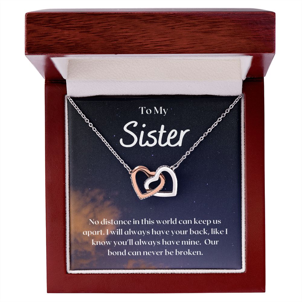 To My Sister - Interlocking Hearts