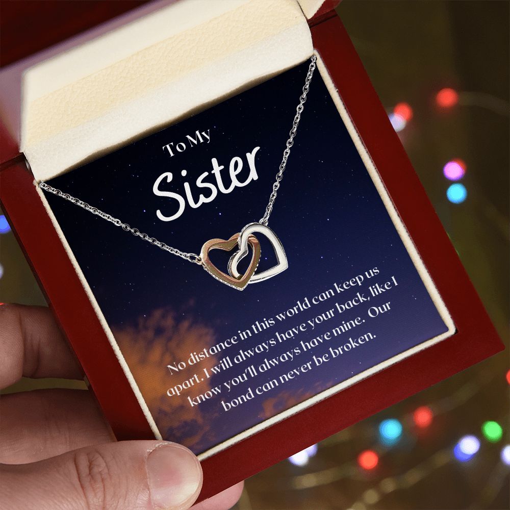 To My Sister - Interlocking Hearts