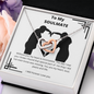 To My Soulmate - Black on White - Interlocking Hearts