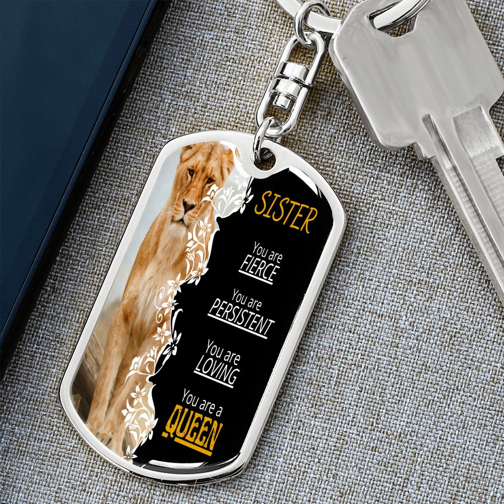 To My Sister - Dogtag Keychain