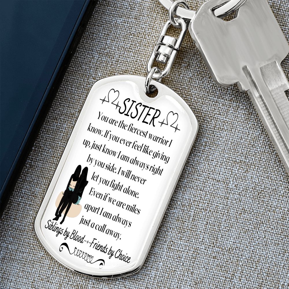 To My Sister - Dogtag Keychain