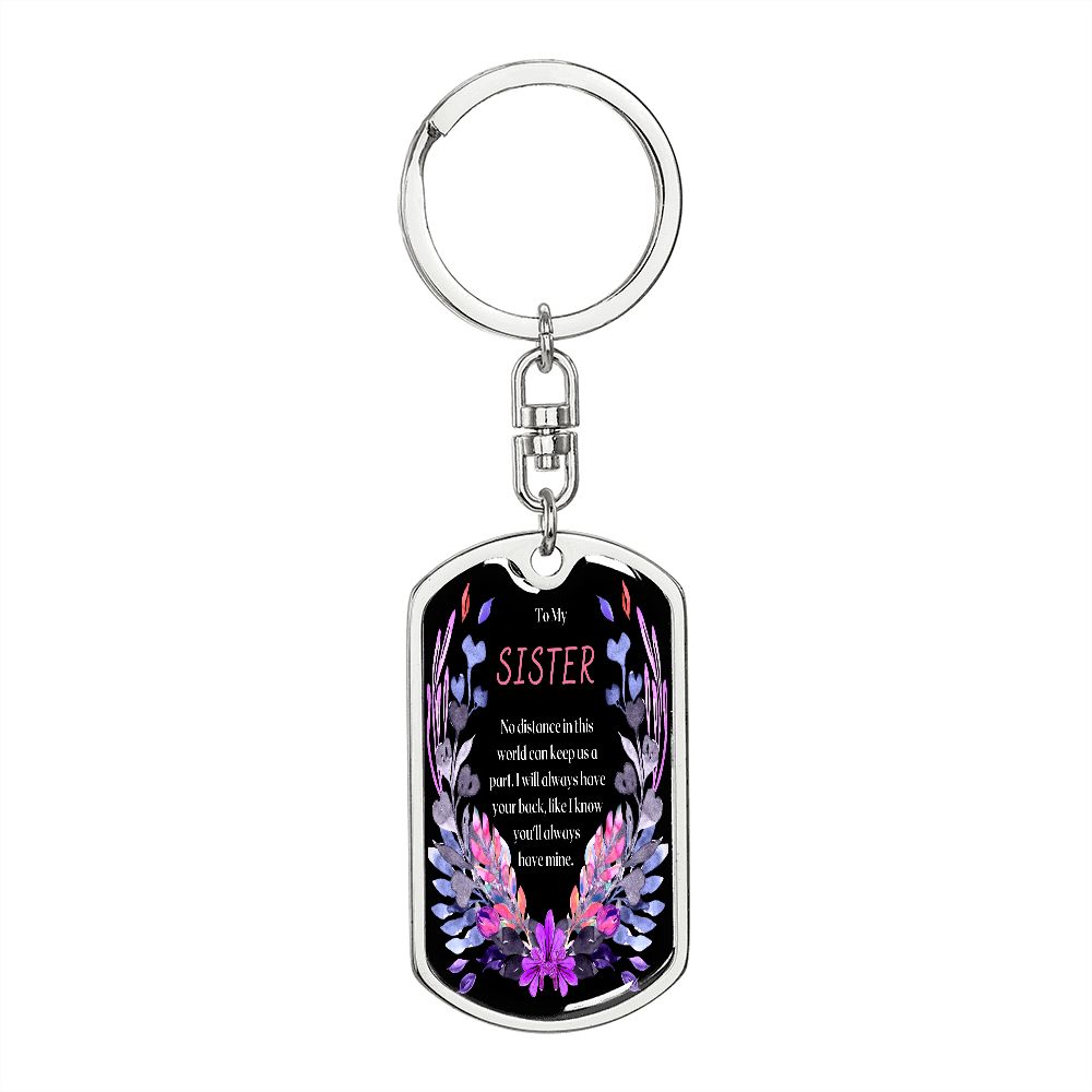 To My Sister - Dogtag Keychain