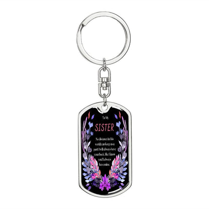 To My Sister - Dogtag Keychain