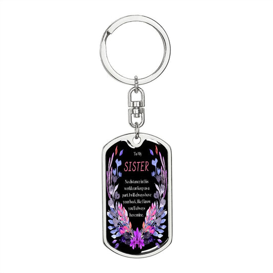 To My Sister - Dogtag Keychain