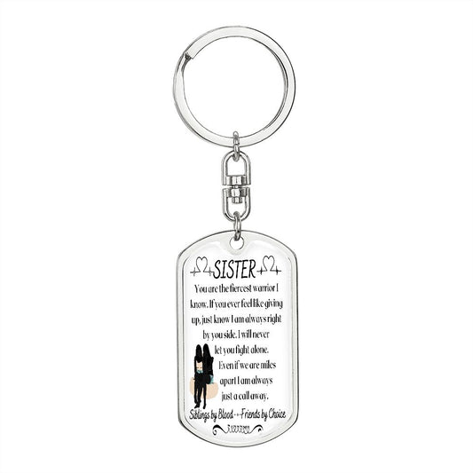 To My Sister - Dogtag Keychain