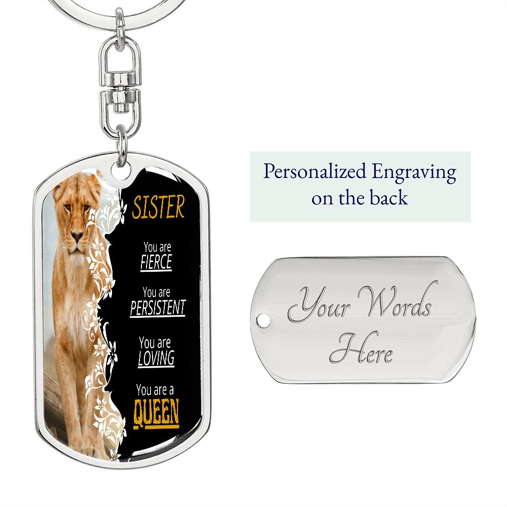 To My Sister - Dogtag Keychain