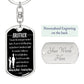 To My Brother - Dogtag Keychain