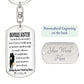 To My Bonus Sister - Dogtag Keychain