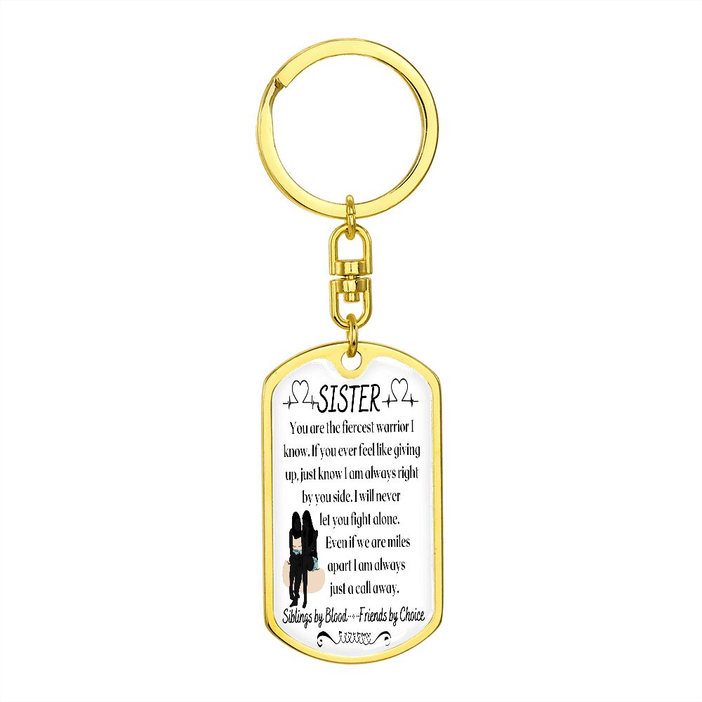 To My Sister - Dogtag Keychain