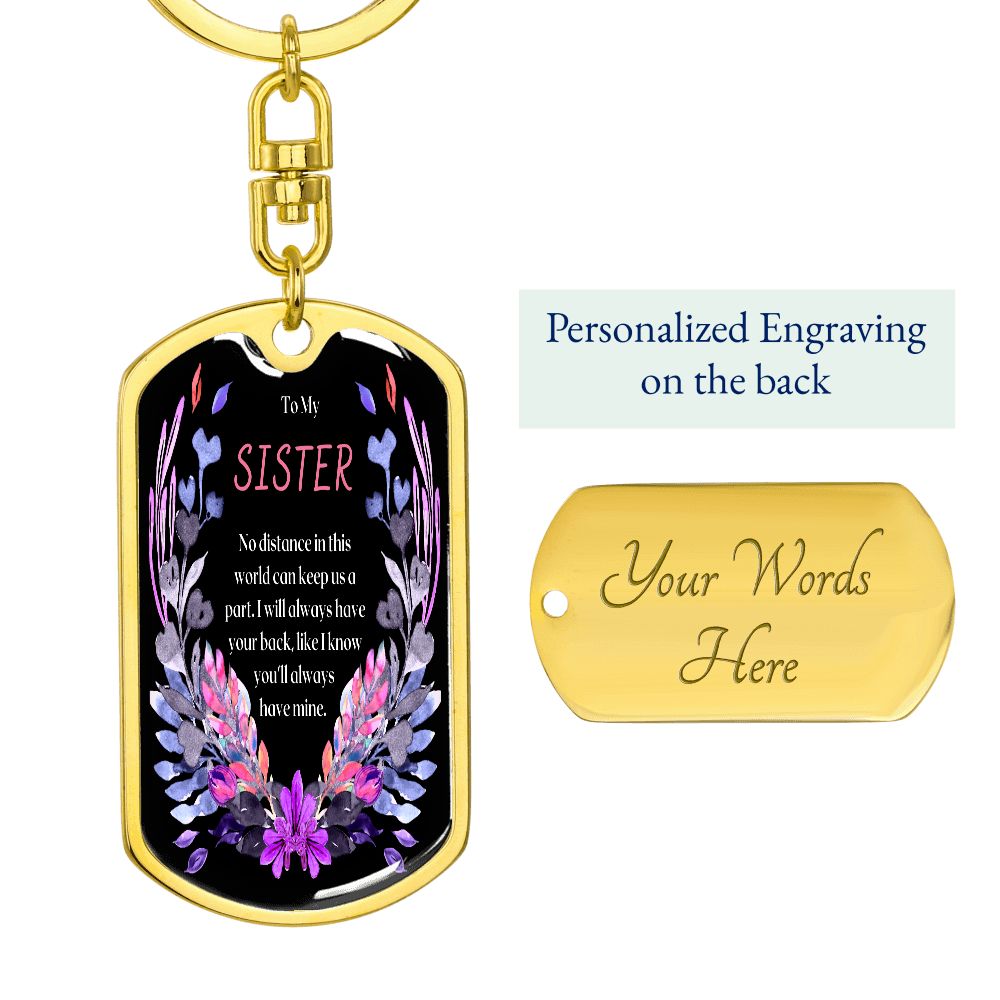 To My Sister - Dogtag Keychain