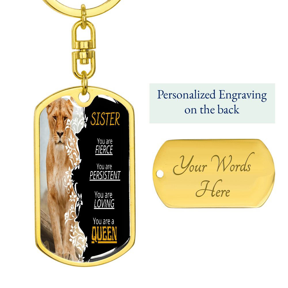 To My Sister - Dogtag Keychain
