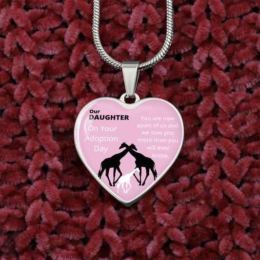 Adoption Daughter - Giraffe Heart Necklace