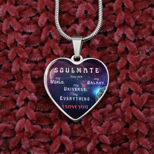 Soulmate - Galaxy - Heart Necklace