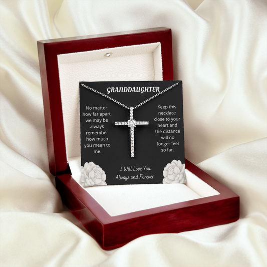 Granddaughter - Crystal Cross Necklace