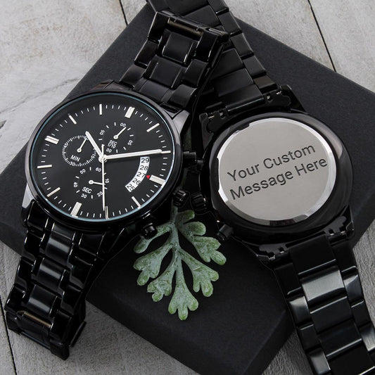Personized Watch for Him - Black