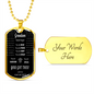Grandson Graduation - Dog Tag