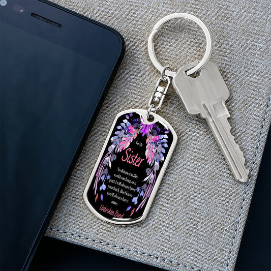 To My Sister - Dogtag Keychain