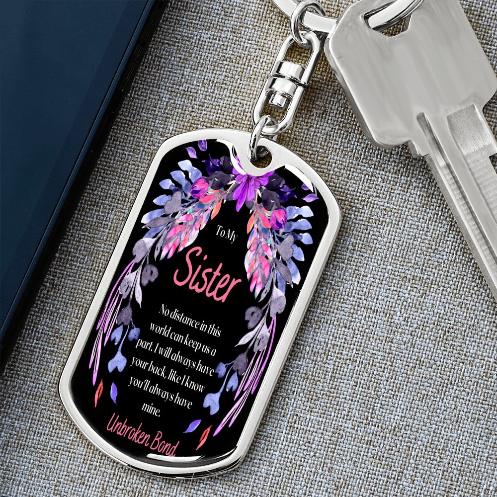 To My Sister - Dogtag Keychain