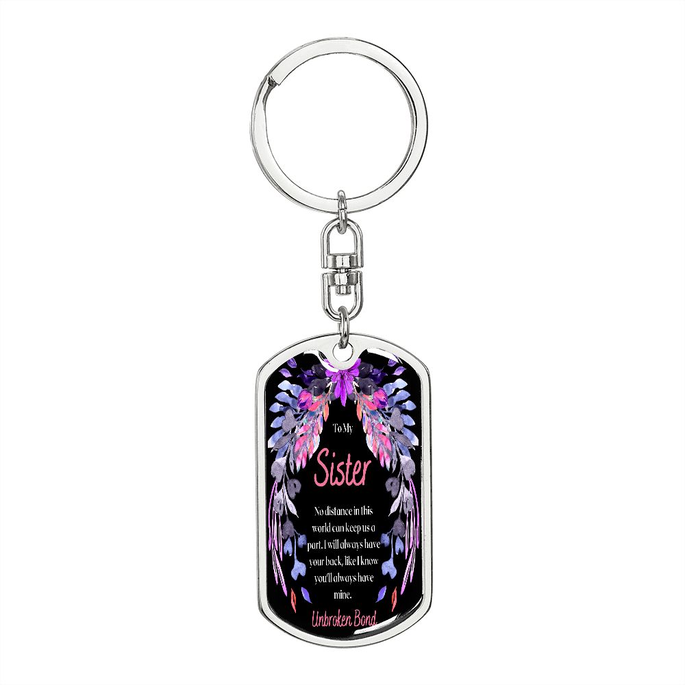 To My Sister - Dogtag Keychain