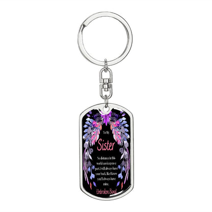 To My Sister - Dogtag Keychain