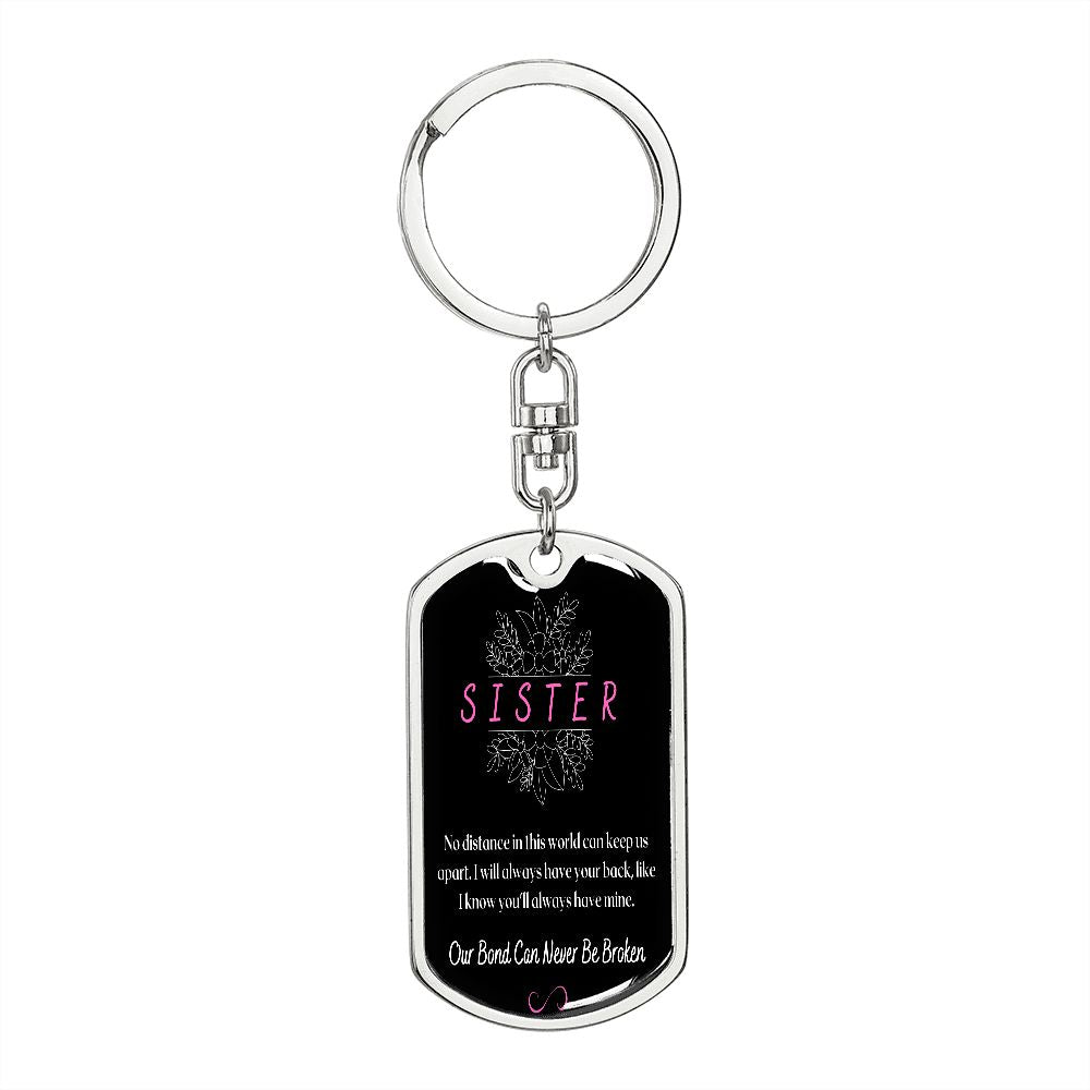 To My Sister - Dogtag Keychain