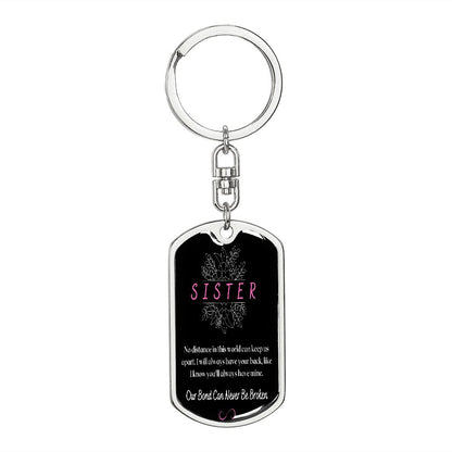 To My Sister - Dogtag Keychain