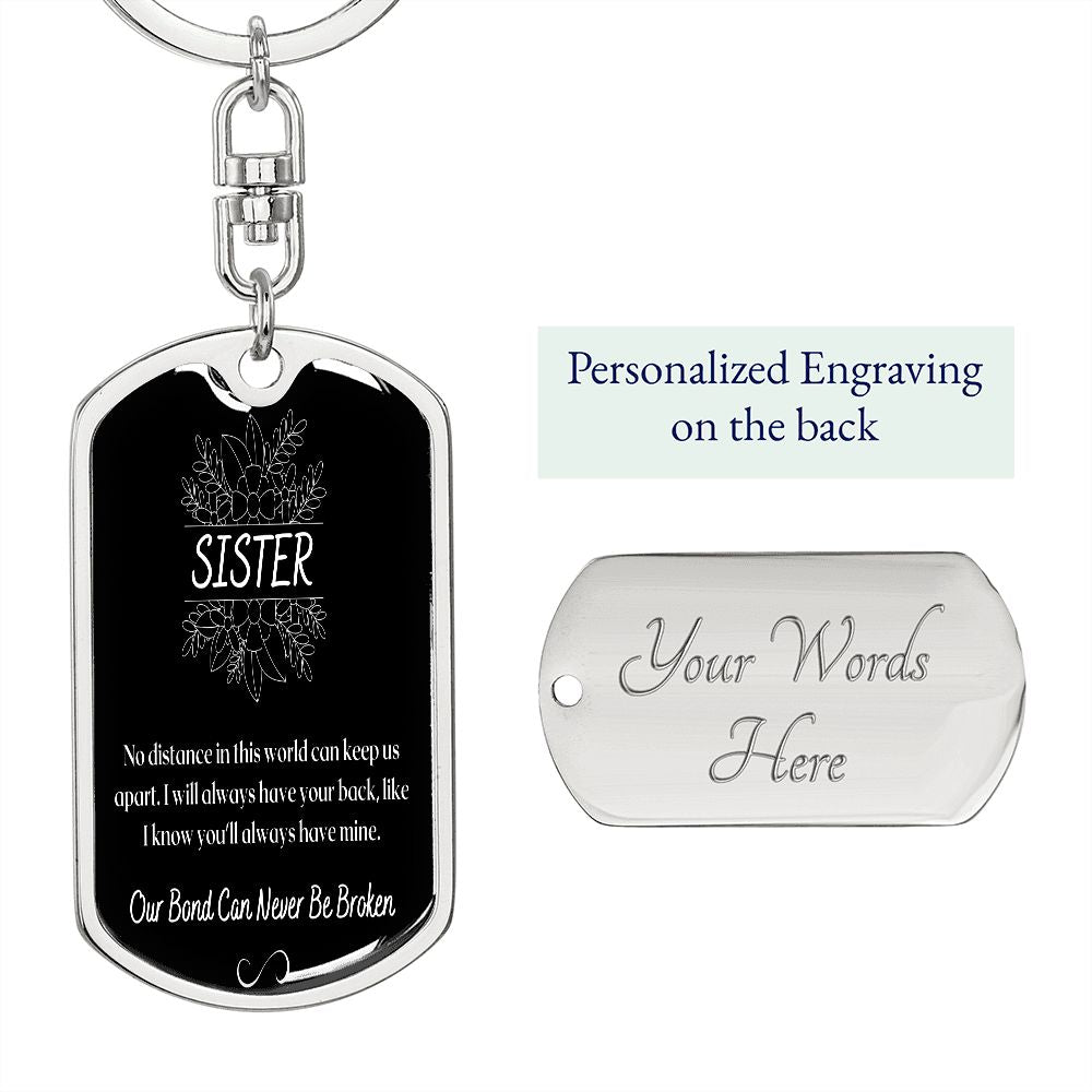 To My Sister - Dogtag Keychain