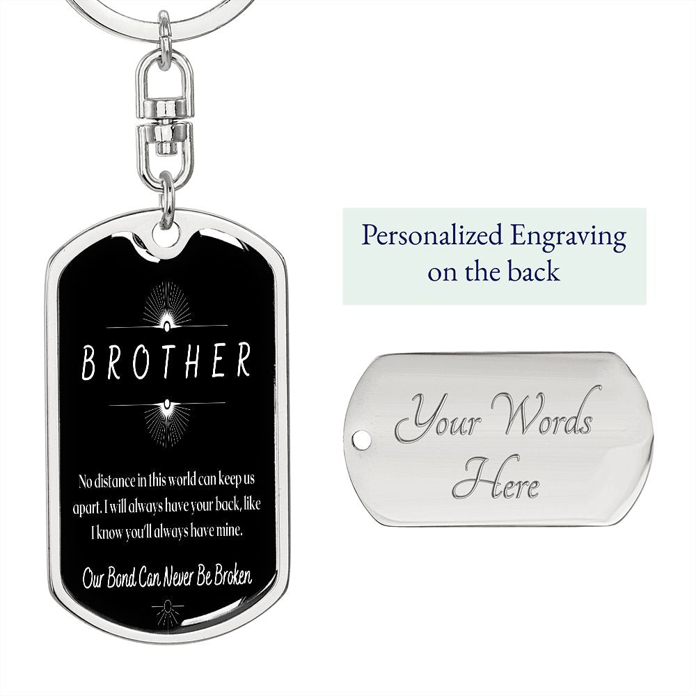 To My Brother - Dogtag Keychain