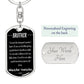 To My Brother - Dogtag Keychain