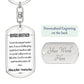 To My Brother - Dogtag Keychain