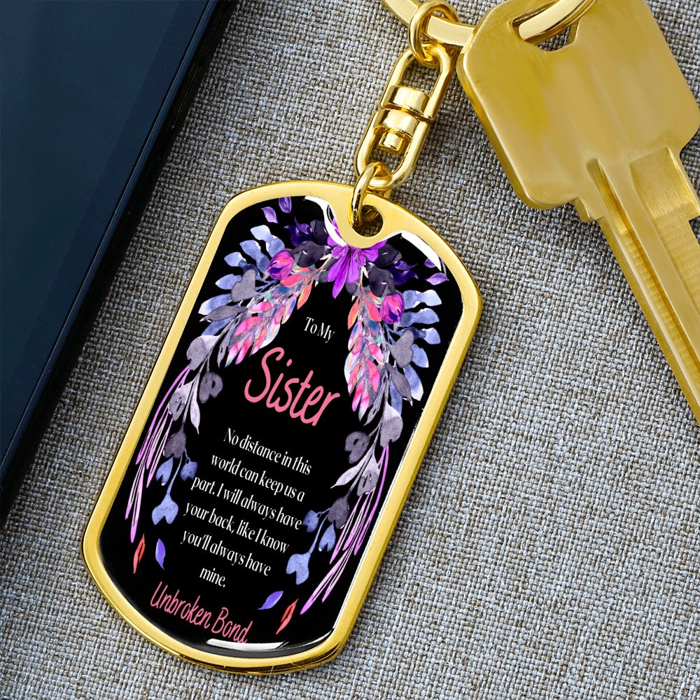 To My Sister - Dogtag Keychain