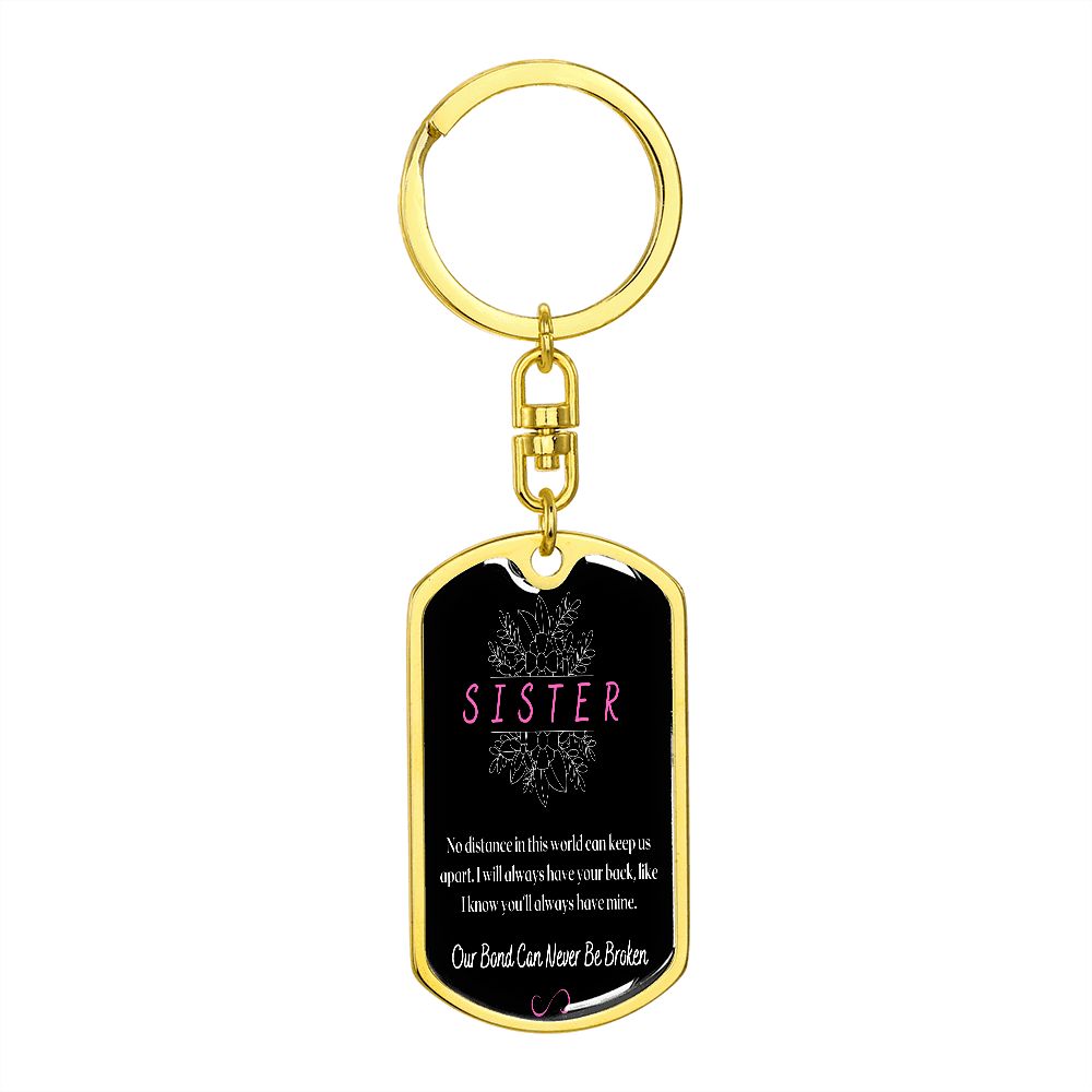 To My Sister - Dogtag Keychain